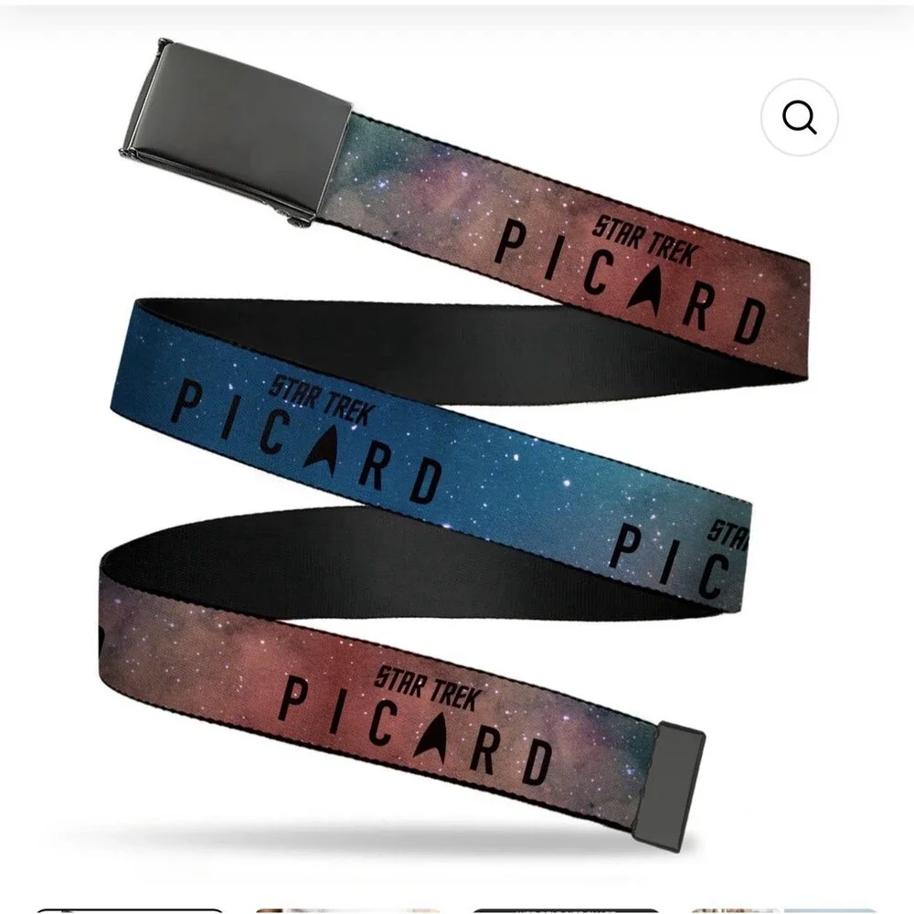 Buckle Down- STAR TREK PICARD Title Logo Galaxy/Black Belt New